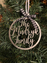 Load image into Gallery viewer, Personalized Family Name Ornament
