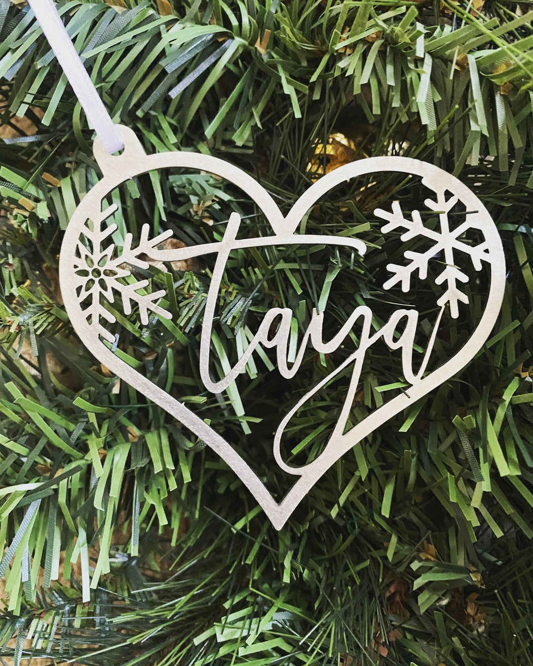 Heart with Snowflakes Ornament