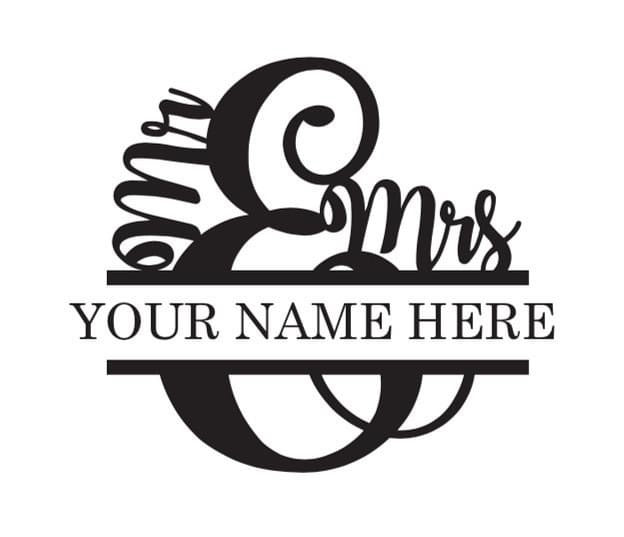 Mr and Mrs Sign